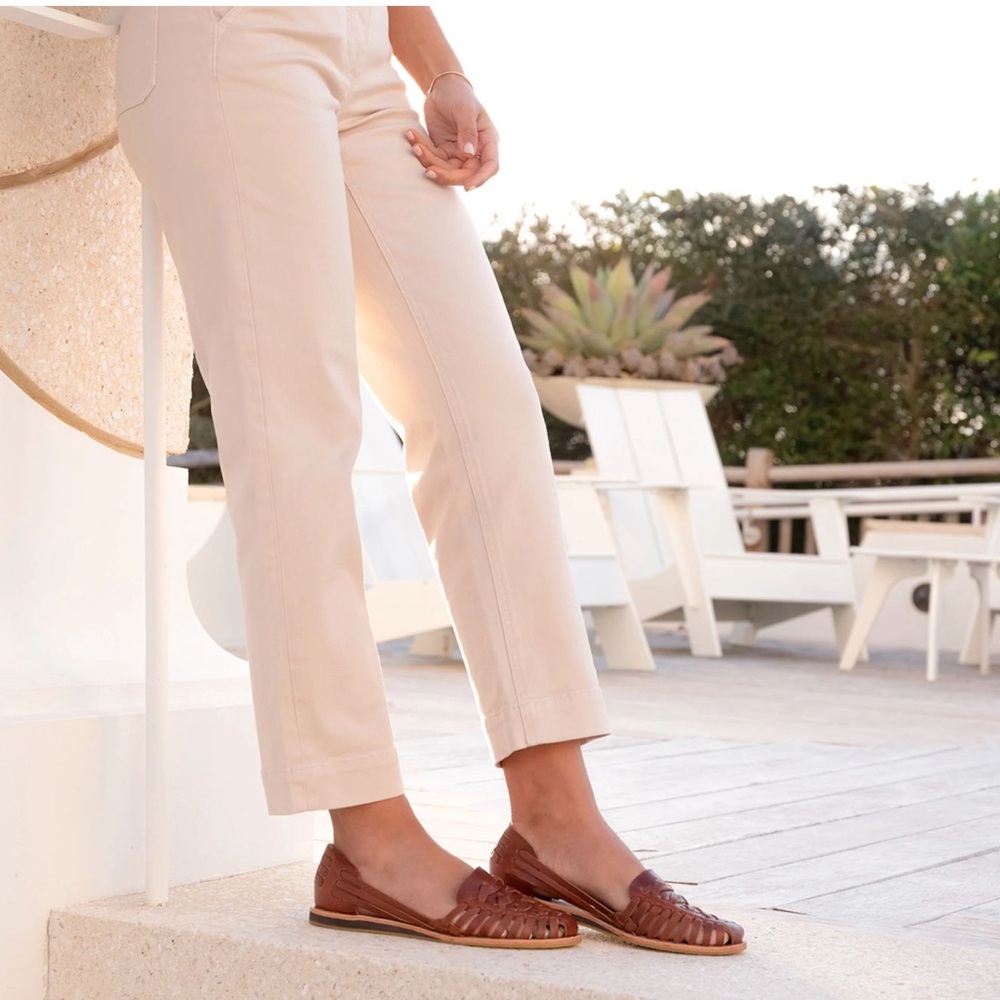 SOLD NEW NISOLO Womens Huarache Leather Sandals In Brandy $138 MSRP - Picture 8 of 13